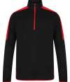 LV571 Finden + Hales Contrast Zip Neck Midlayer Top Black / Red colour image